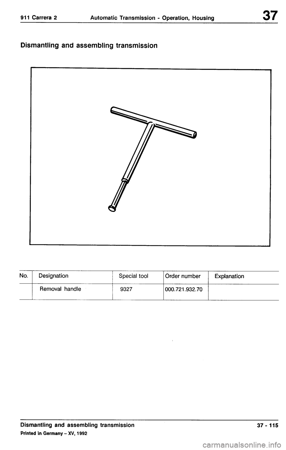 PORSCHE 964 1987 2.G Service Workshop Manual 3 