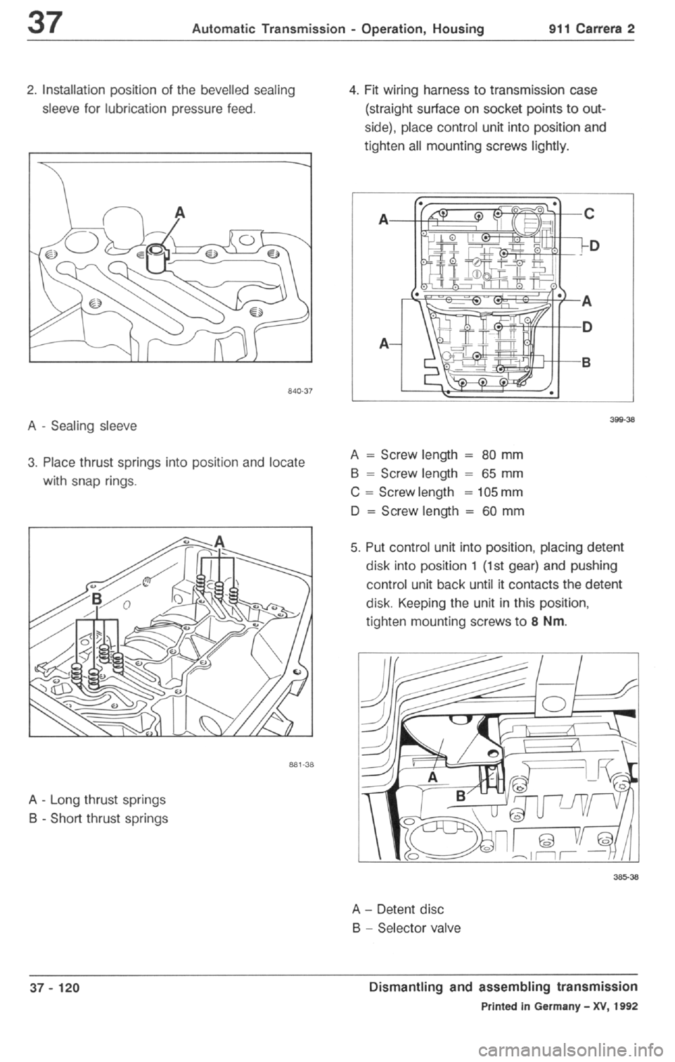 PORSCHE 964 1987 2.G Service Workshop Manual 3 