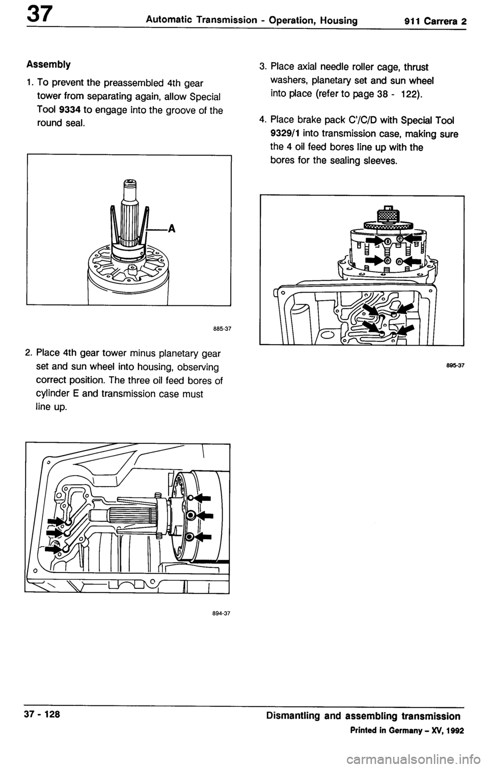 PORSCHE 964 1987 2.G Service Workshop Manual 3 