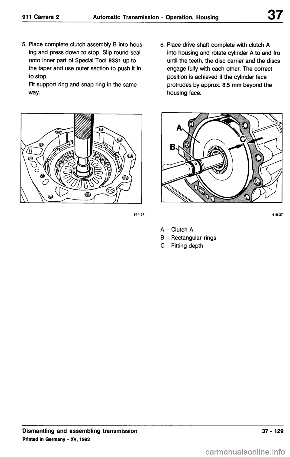 PORSCHE 964 1987 2.G Service Workshop Manual 3 