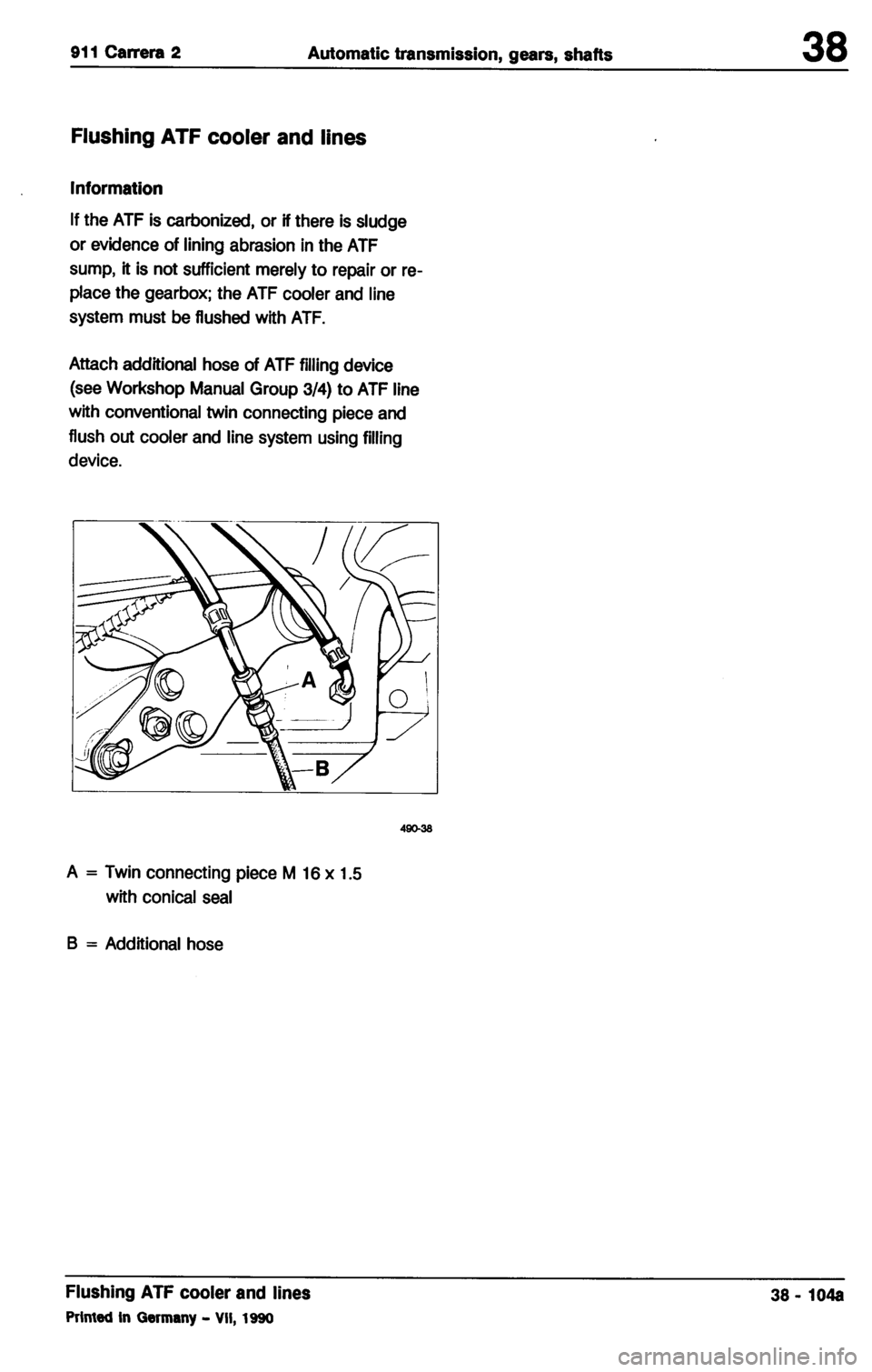 PORSCHE 964 1987 2.G Service Workshop Manual 3 