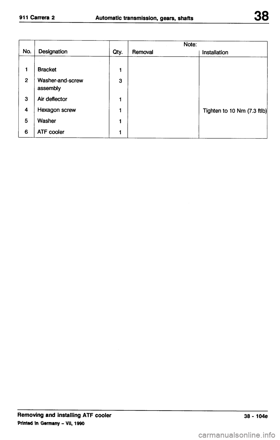 PORSCHE 964 1987 2.G Service Workshop Manual 3 