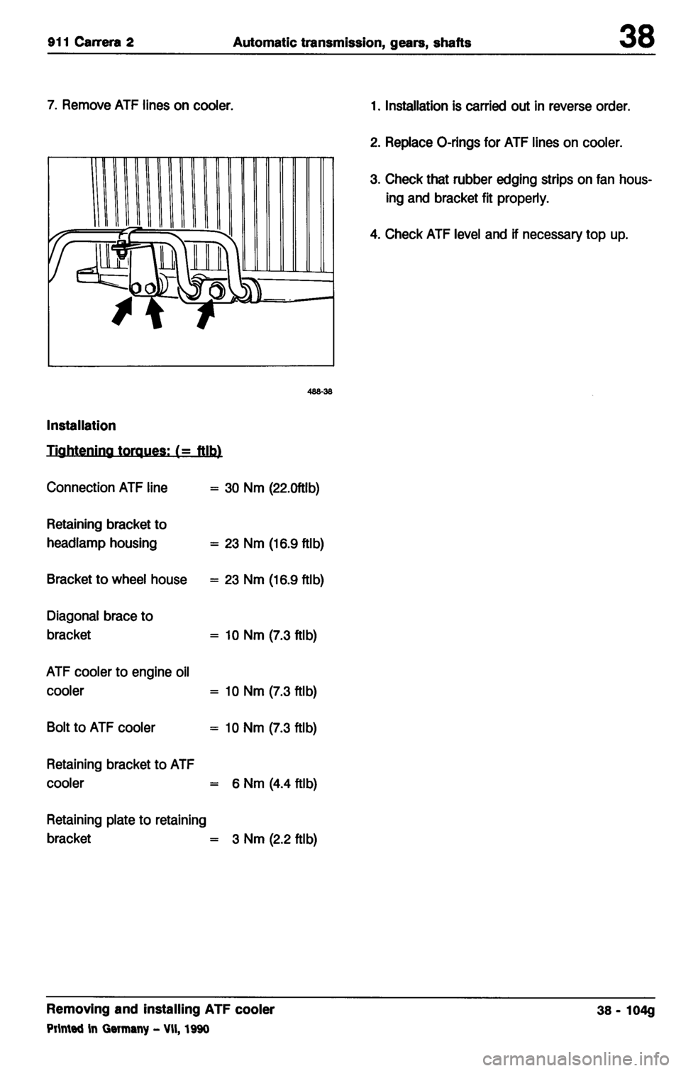 PORSCHE 964 1987 2.G Service Workshop Manual 3 