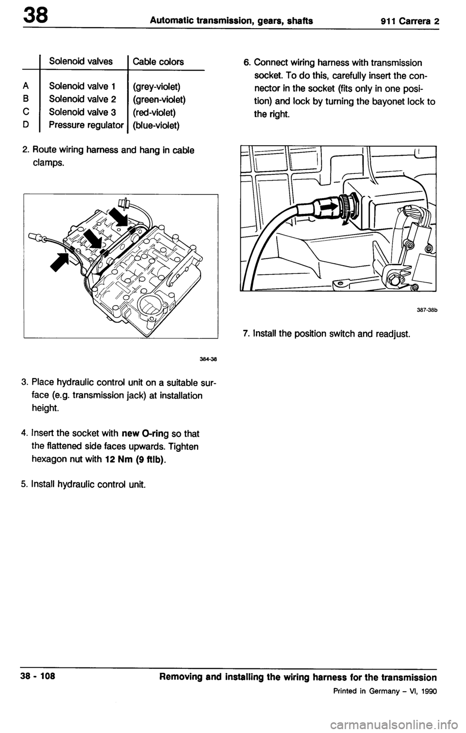 PORSCHE 964 1987 2.G Service Workshop Manual 3 