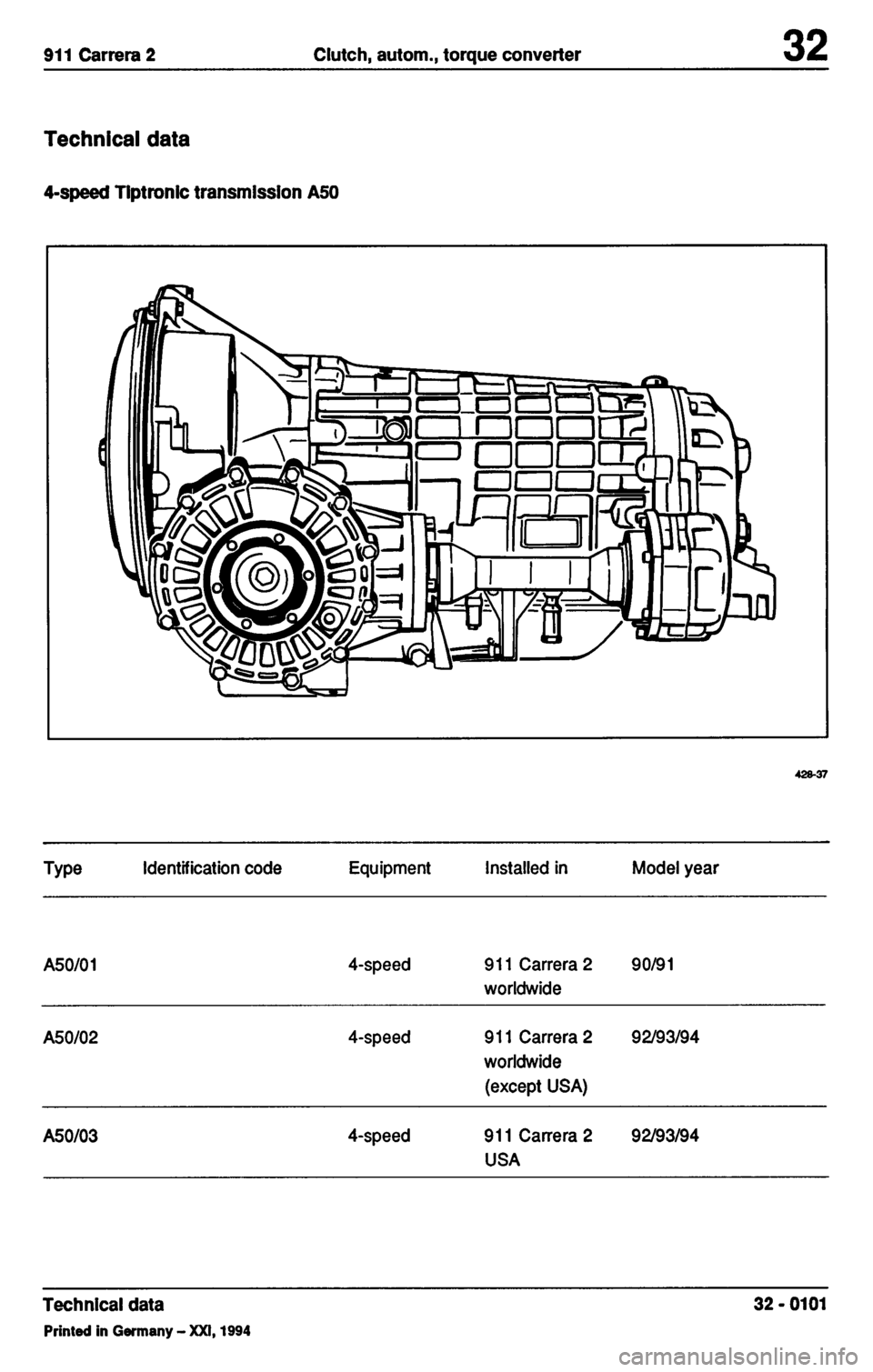 PORSCHE 964 1987 2.G Service Workshop Manual 3 