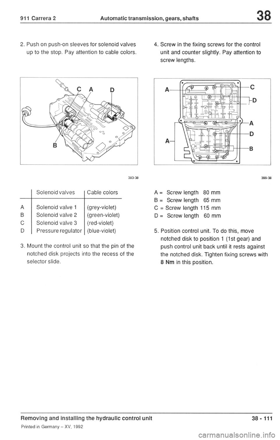 PORSCHE 964 1987 2.G Service Workshop Manual 3 