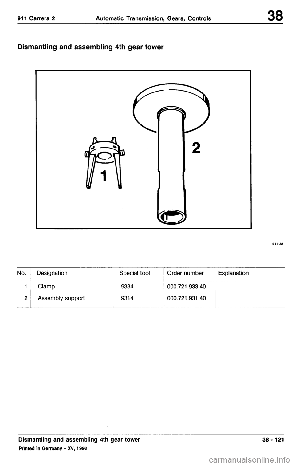 PORSCHE 964 1987 2.G Service Workshop Manual 3 