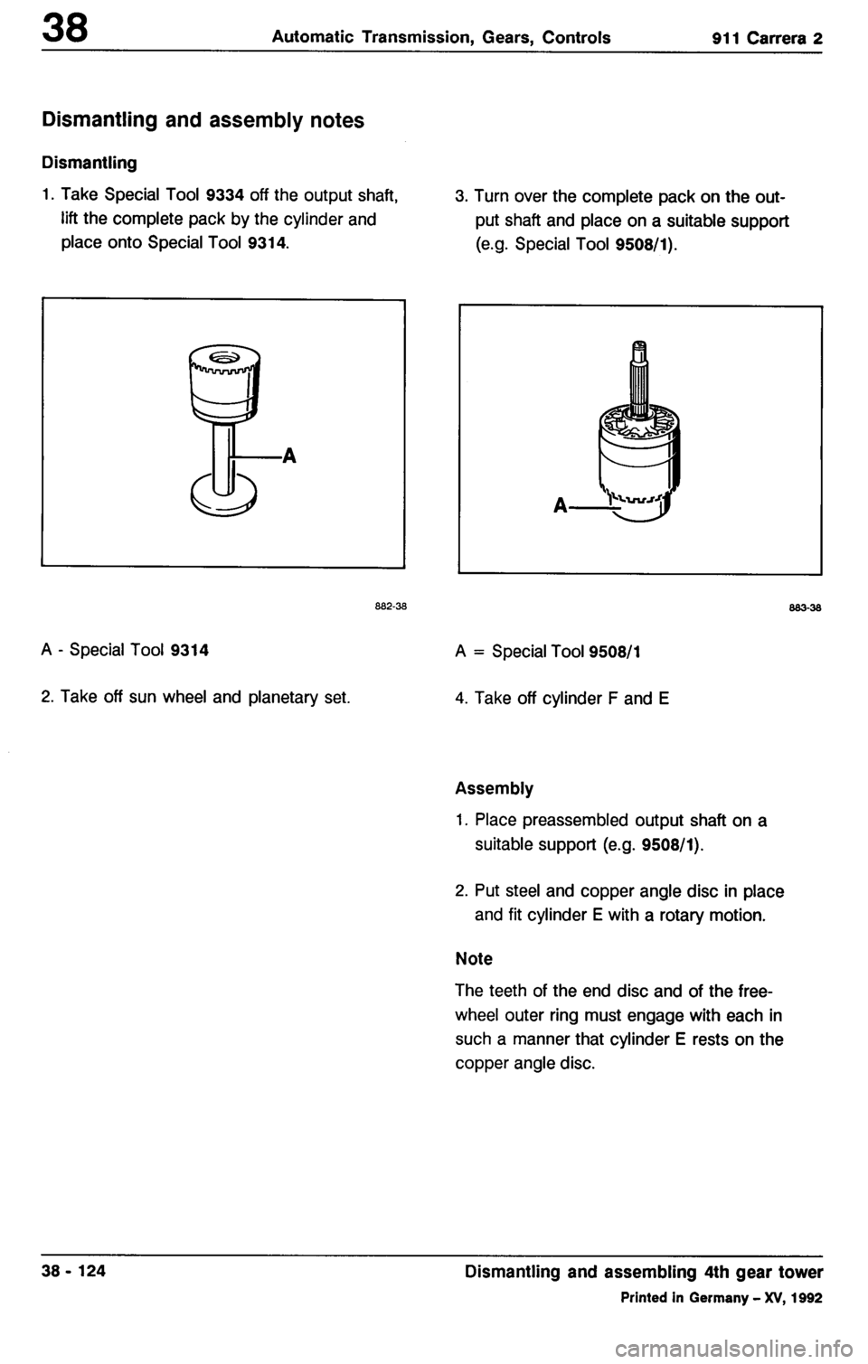 PORSCHE 964 1987 2.G Service Workshop Manual 3 