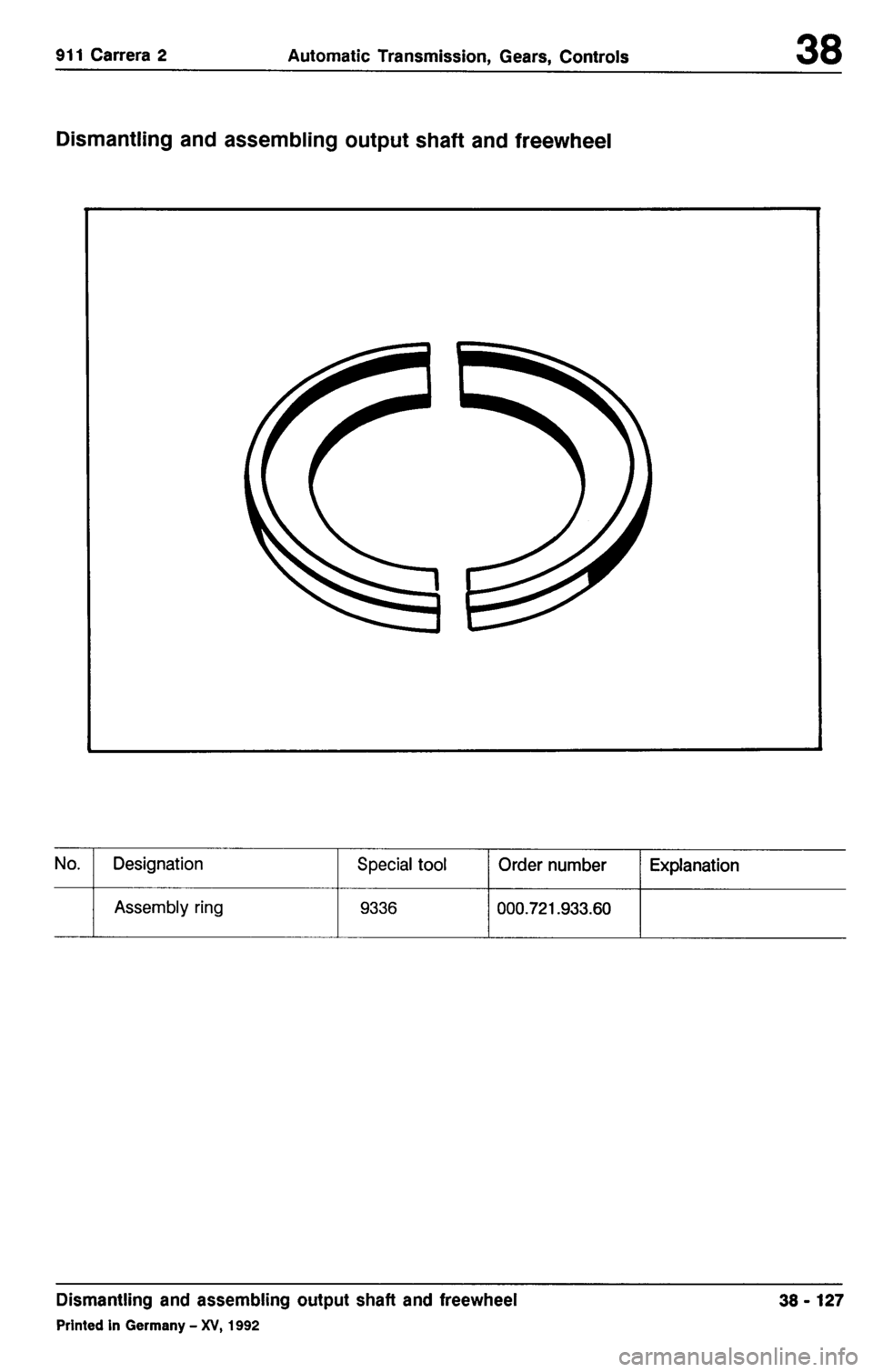 PORSCHE 964 1987 2.G Service Workshop Manual 3 