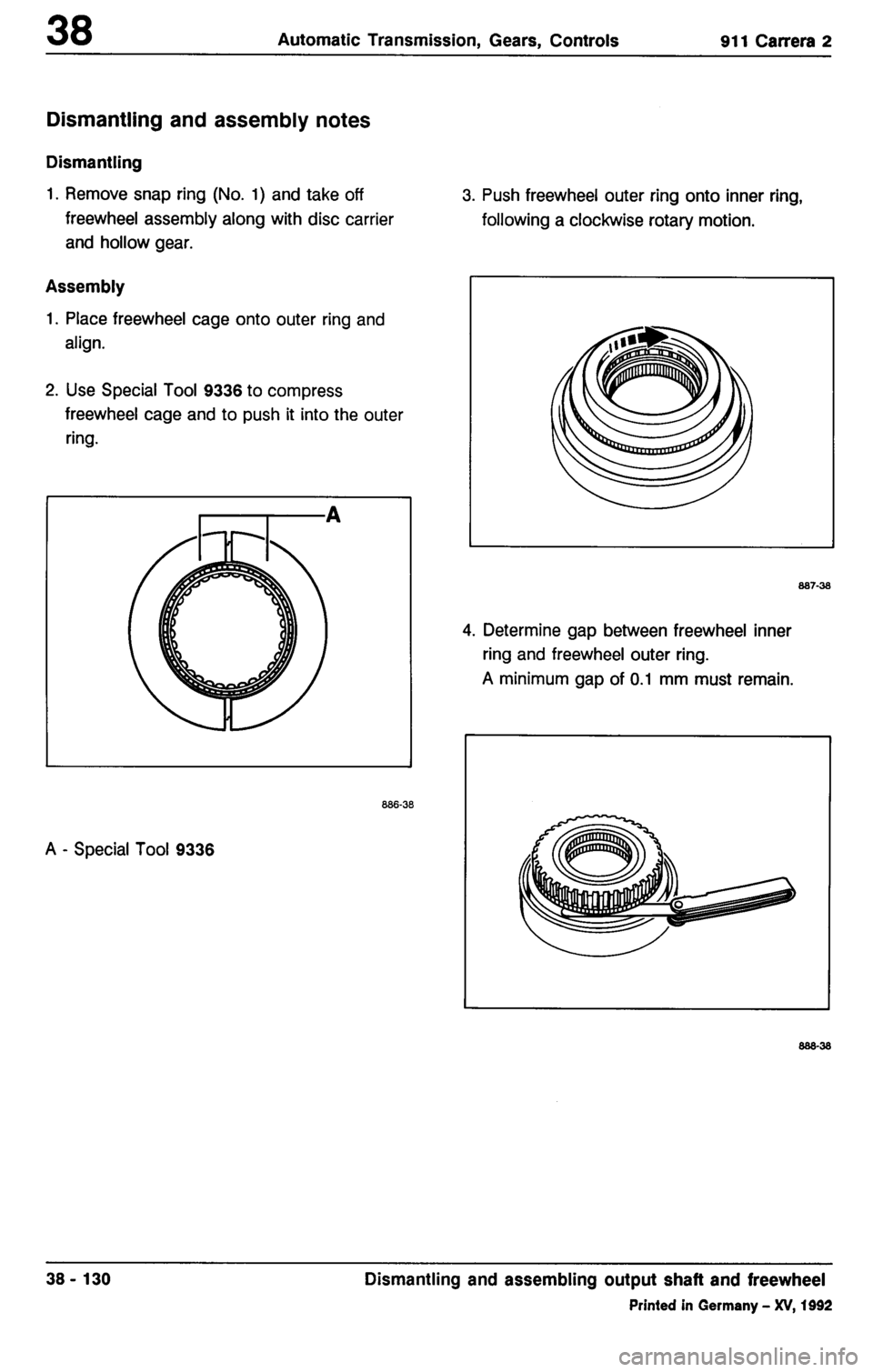 PORSCHE 964 1987 2.G Service Workshop Manual 3 