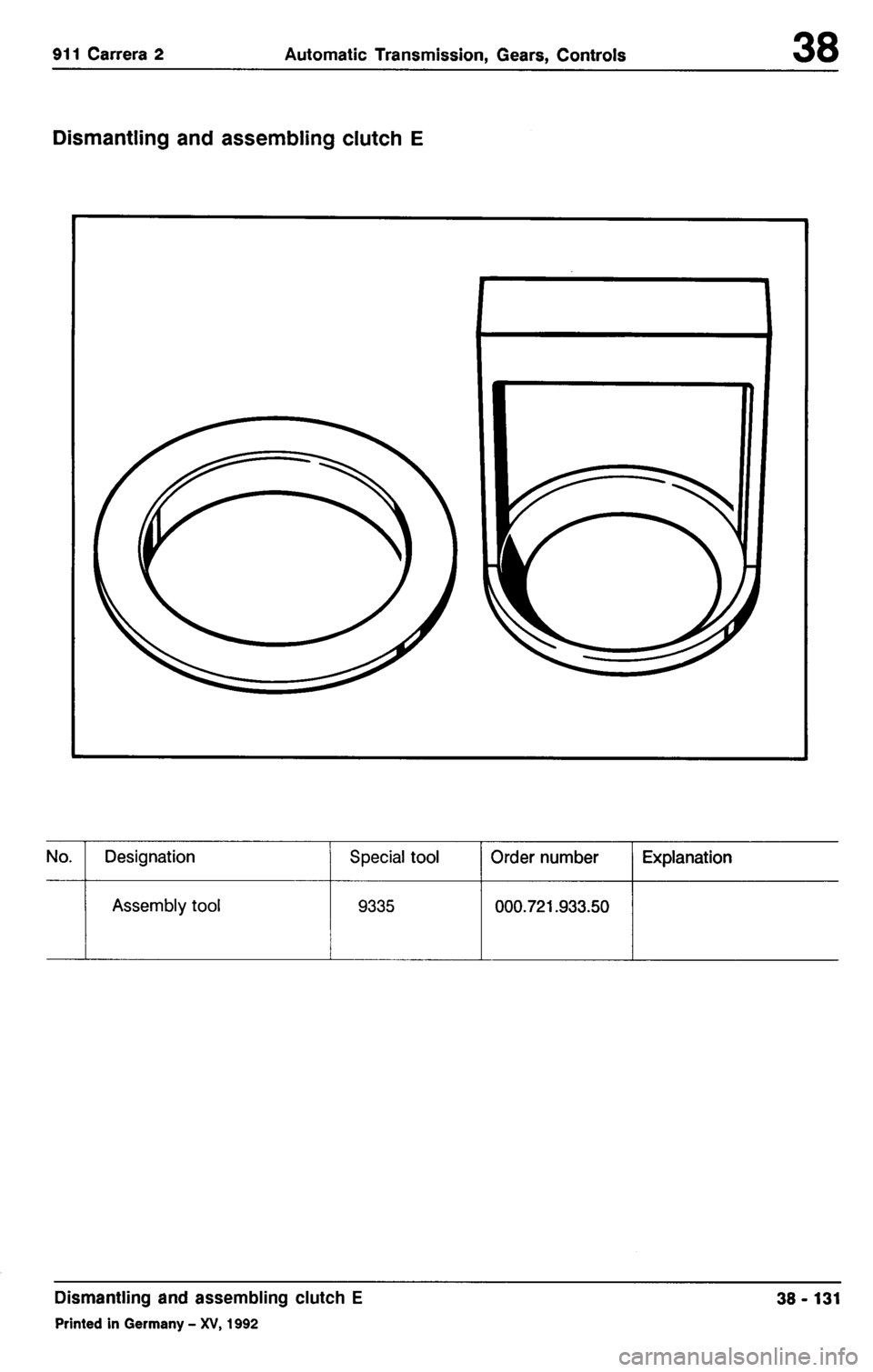 PORSCHE 964 1987 2.G Service Workshop Manual 3 