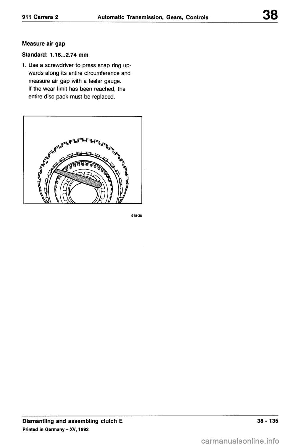 PORSCHE 964 1987 2.G Service Workshop Manual 3 