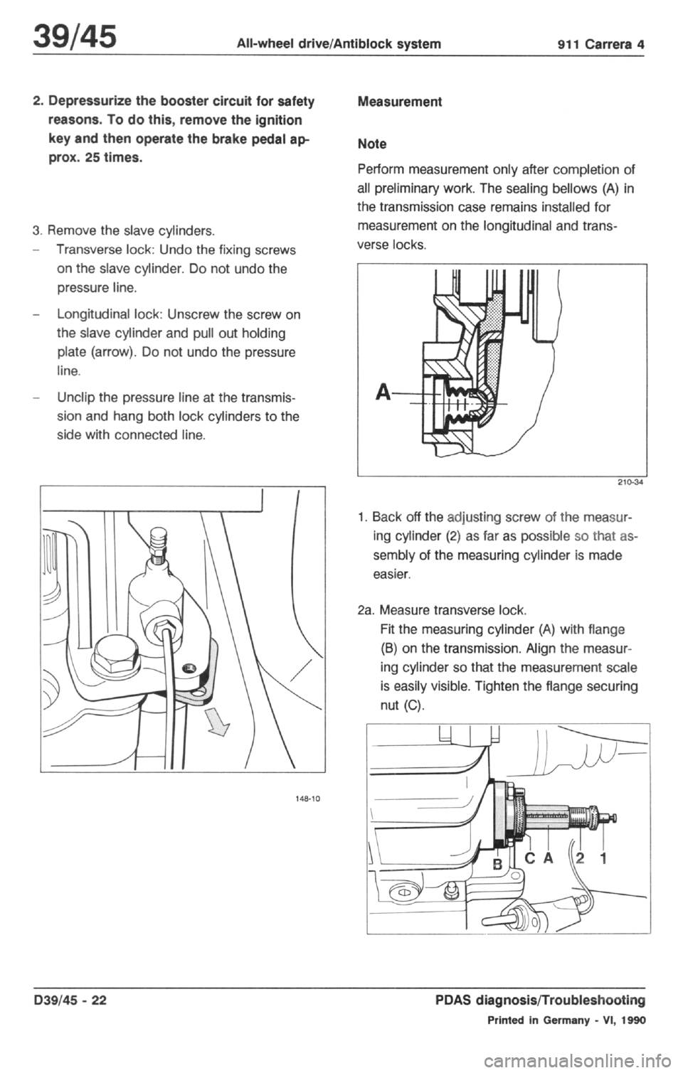 PORSCHE 964 1987 2.G Service Workshop Manual 4 