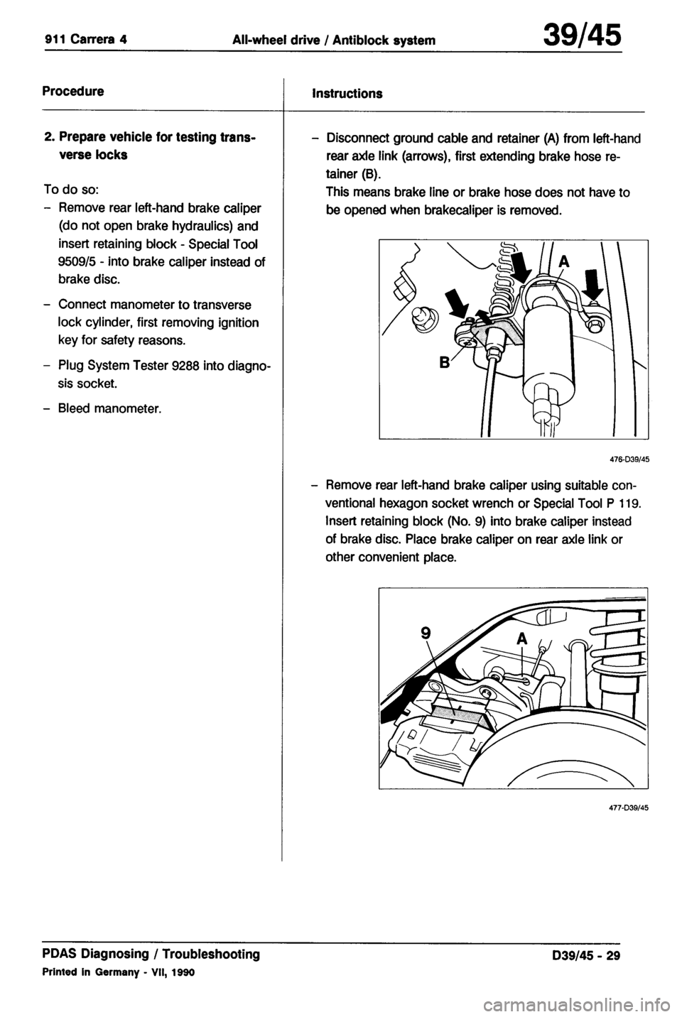PORSCHE 964 1987 2.G Service Workshop Manual 4 