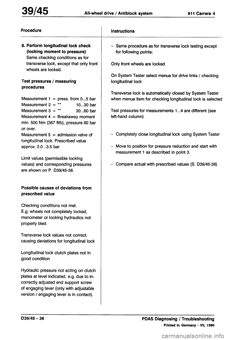 PORSCHE 964 1987 2.G Service Workshop Manual 4 