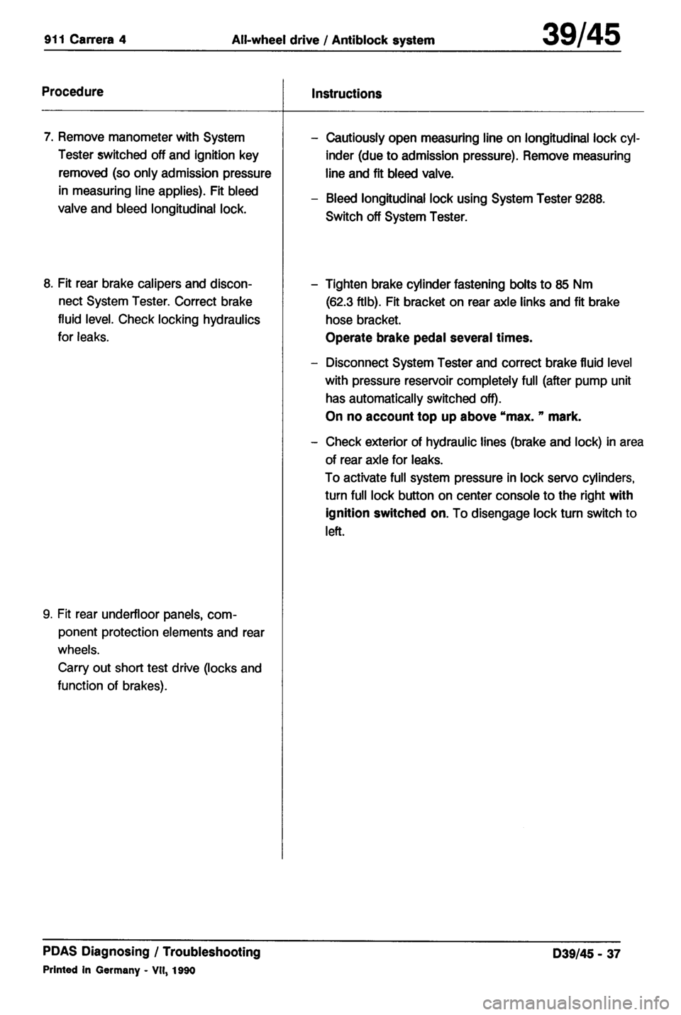 PORSCHE 964 1987 2.G Service Workshop Manual 4 