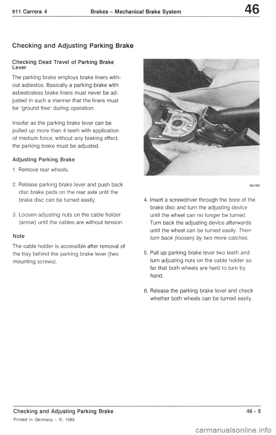 PORSCHE 964 1987 2.G Service Workshop Manual 4 