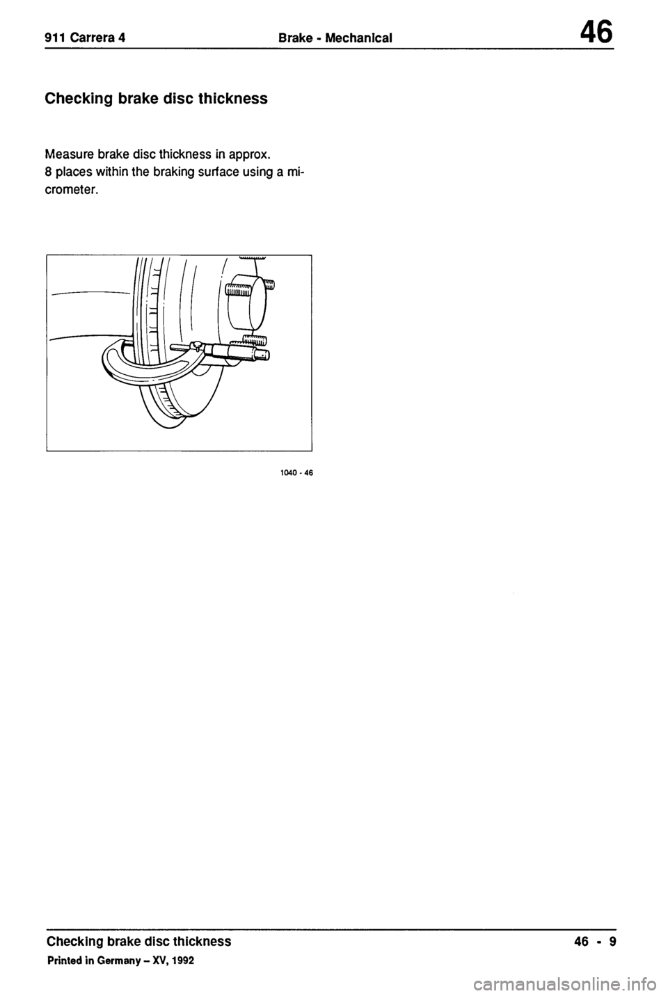 PORSCHE 964 1987 2.G Service Workshop Manual 4 