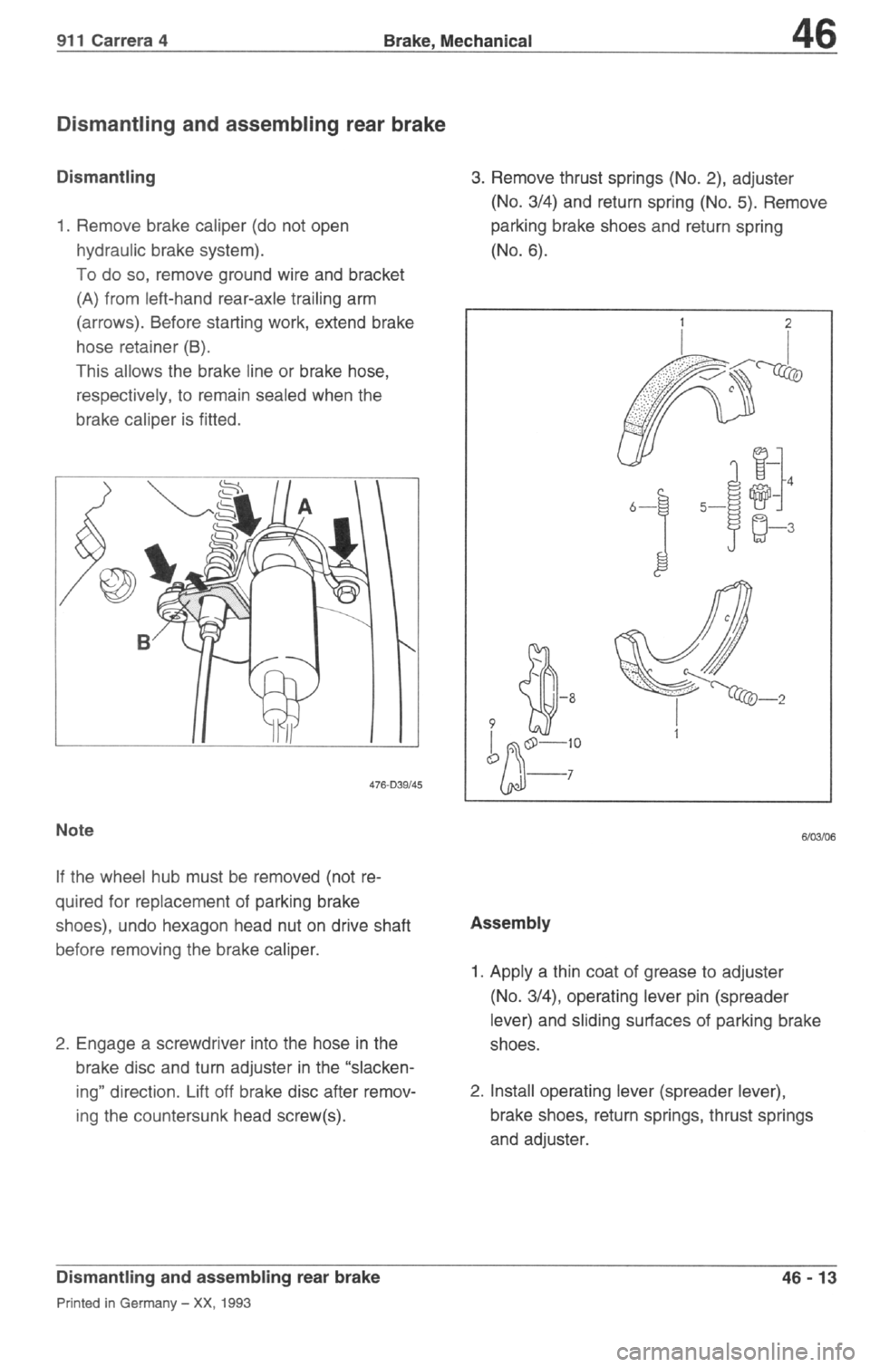 PORSCHE 964 1987 2.G Service Workshop Manual 4 
