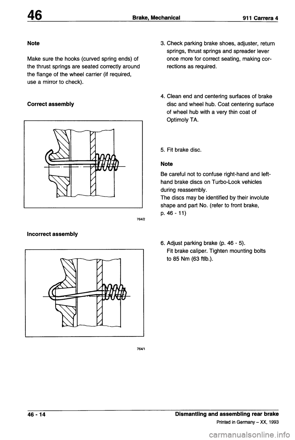 PORSCHE 964 1987 2.G Service Workshop Manual 4 