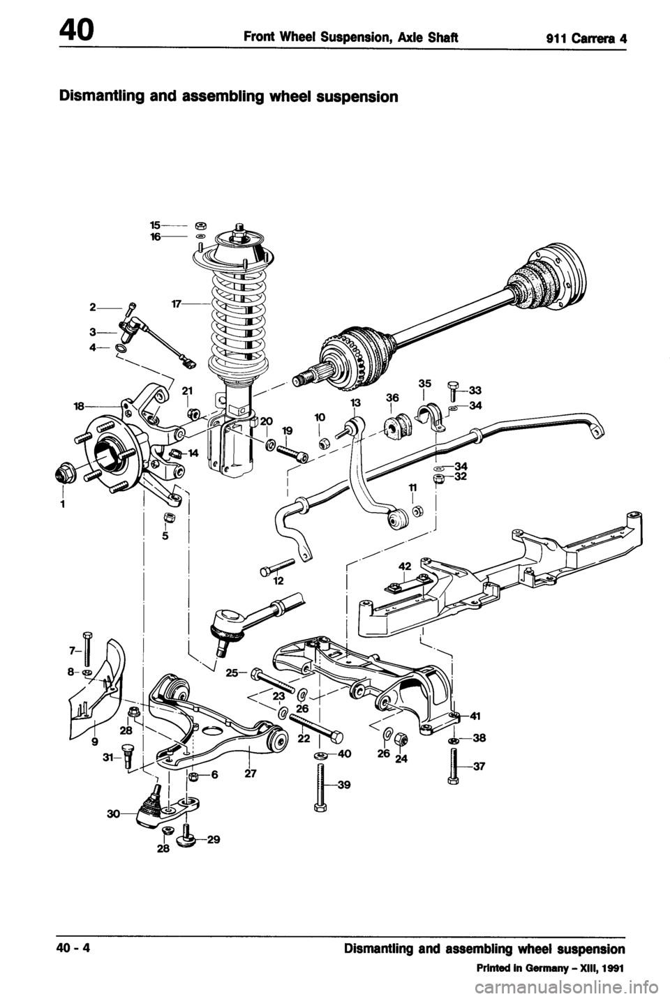 PORSCHE 964 1987 2.G Service Workshop Manual 4 