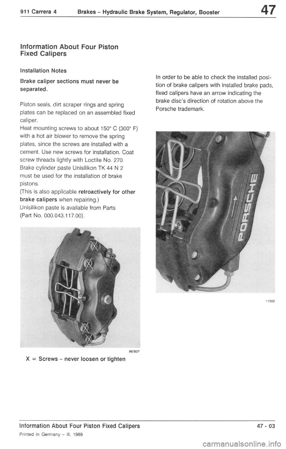 PORSCHE 964 1987 2.G Service Workshop Manual 4 