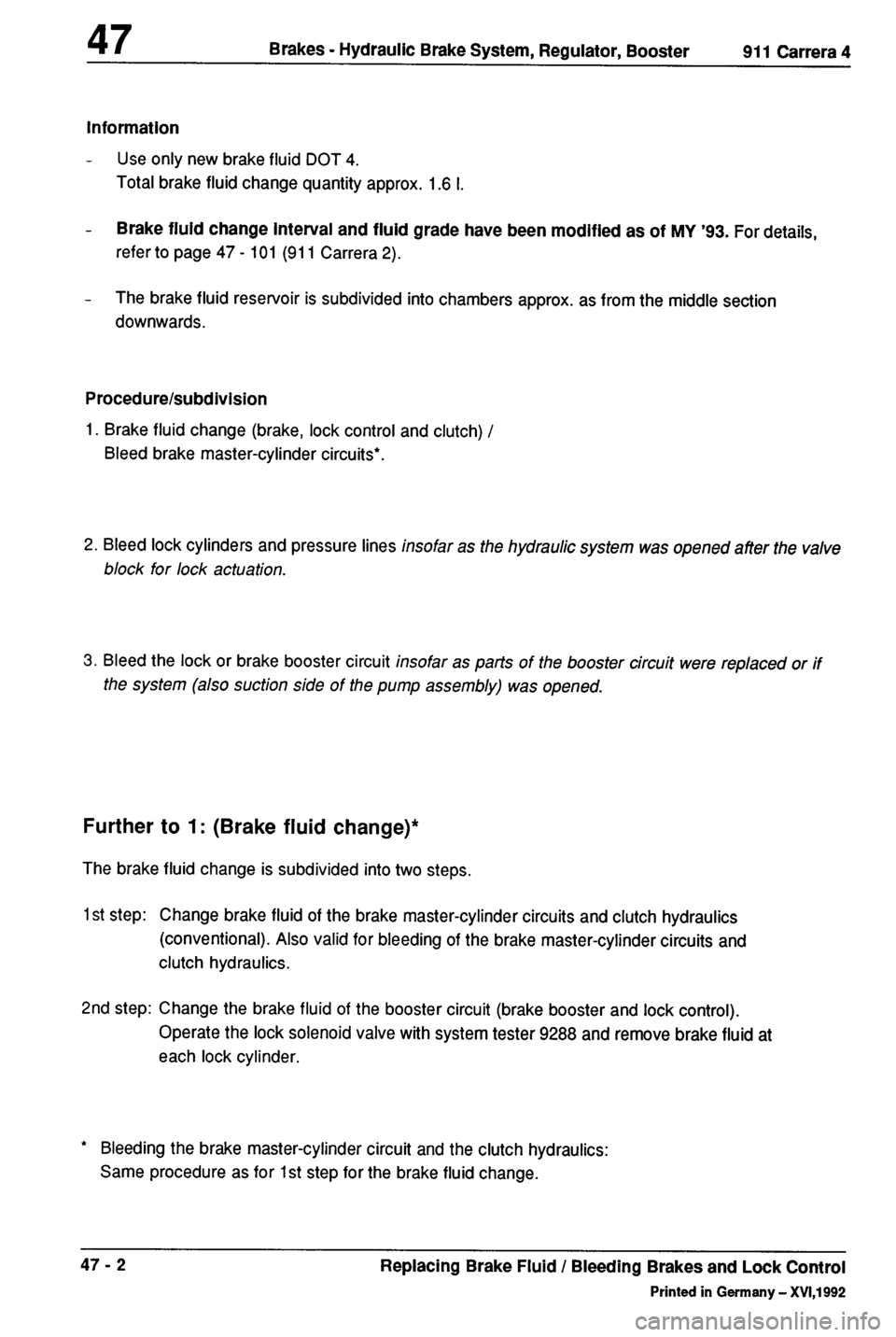 PORSCHE 964 1987 2.G Service Workshop Manual 4 