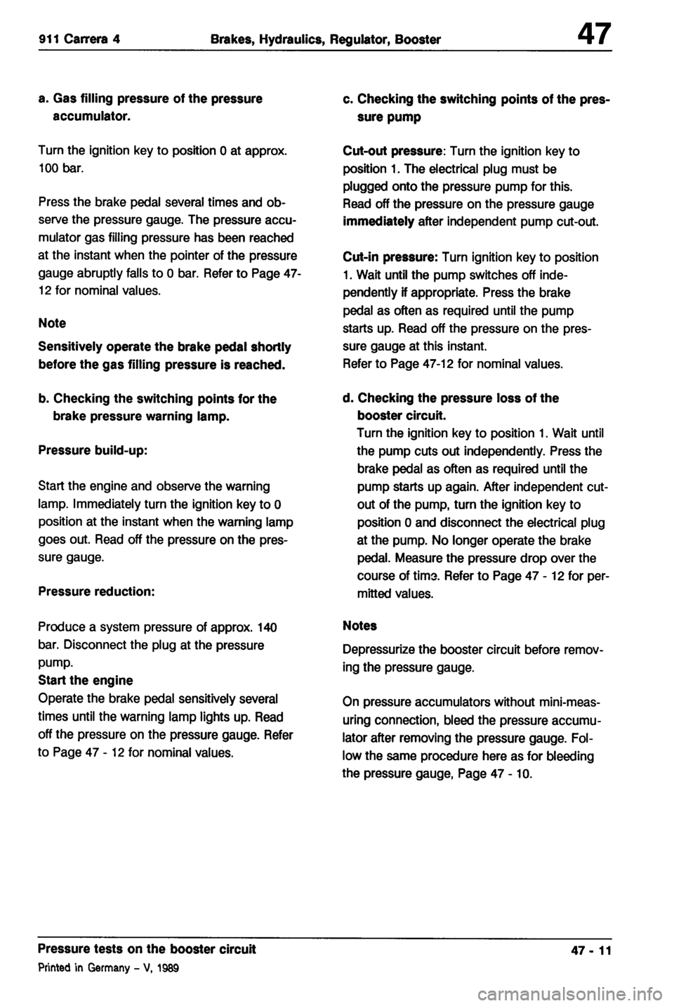PORSCHE 964 1987 2.G Service Workshop Manual 4 