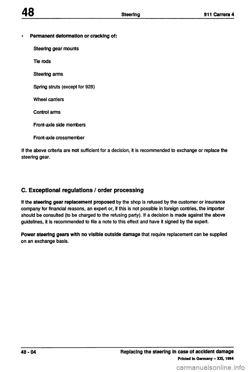 PORSCHE 964 1987 2.G Service Workshop Manual 4 