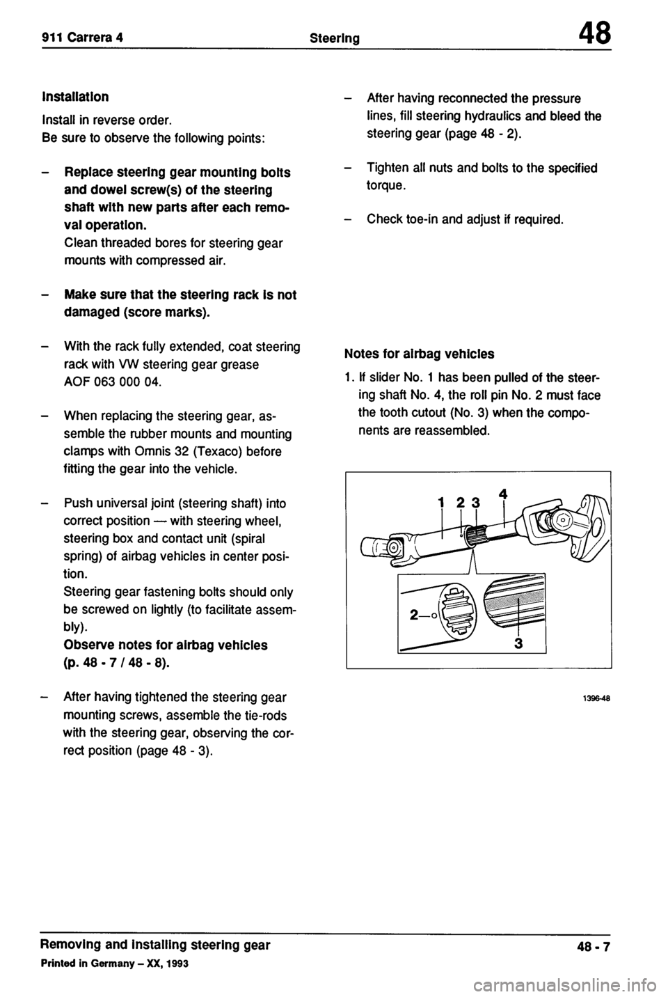 PORSCHE 964 1987 2.G Service Workshop Manual 4 
