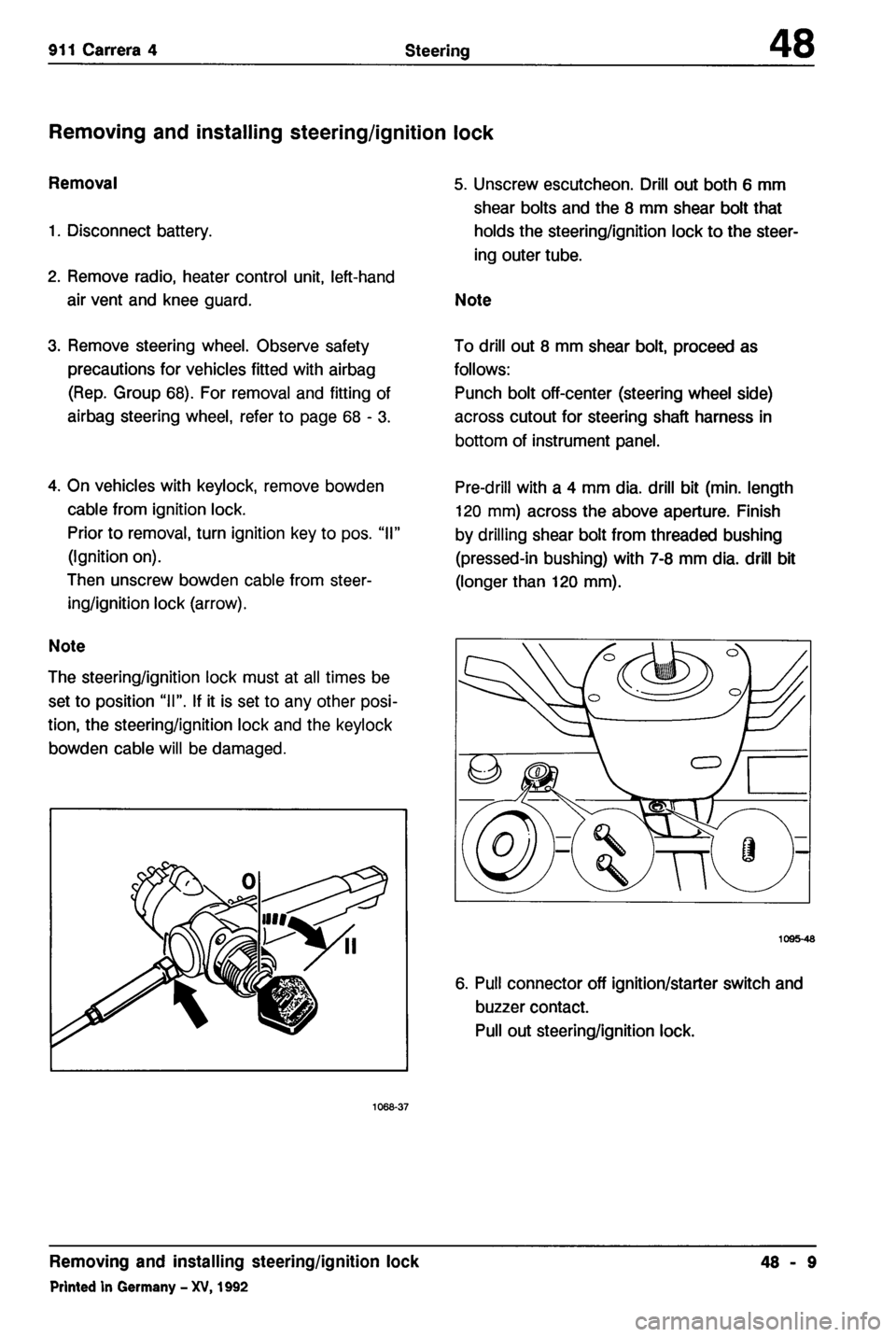 PORSCHE 964 1987 2.G Service Workshop Manual 4 