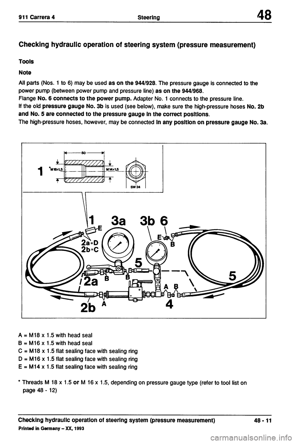 PORSCHE 964 1987 2.G Service Workshop Manual 4 