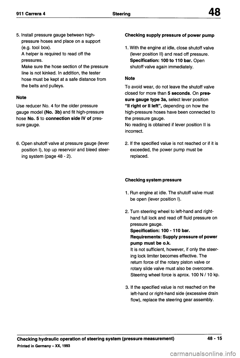 PORSCHE 964 1987 2.G Service Workshop Manual 4 