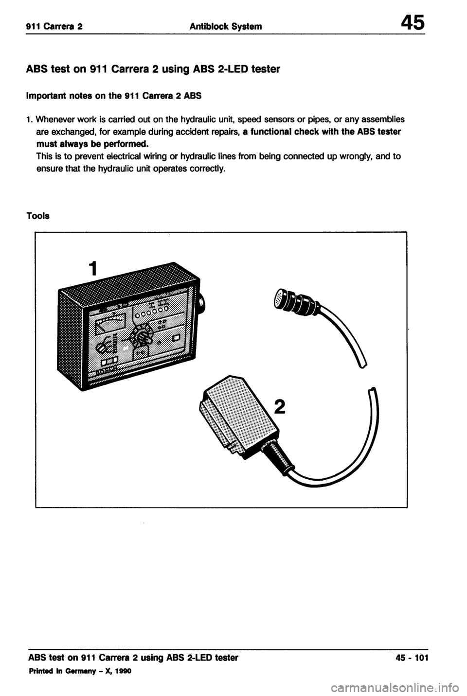 PORSCHE 964 1987 2.G Service Workshop Manual 4 