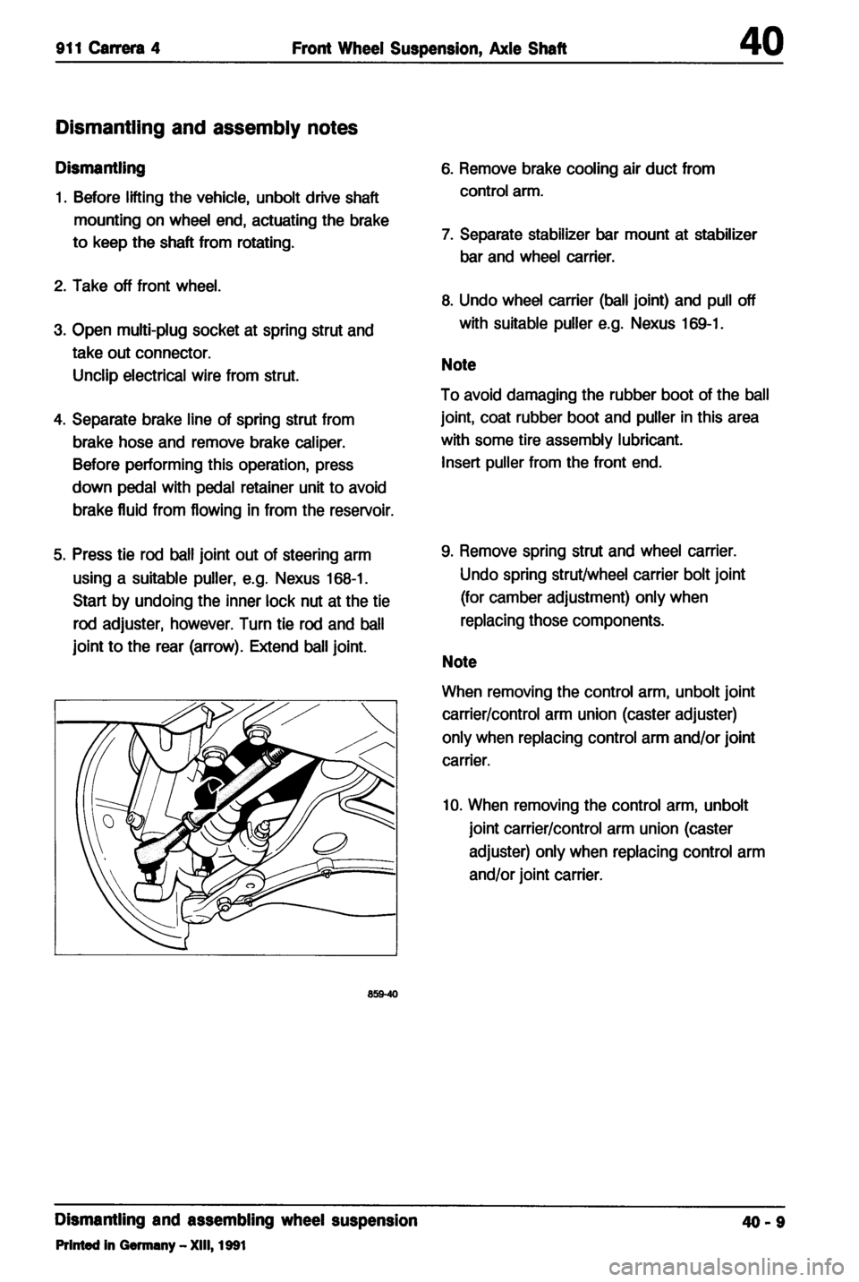PORSCHE 964 1987 2.G Service Workshop Manual 4 