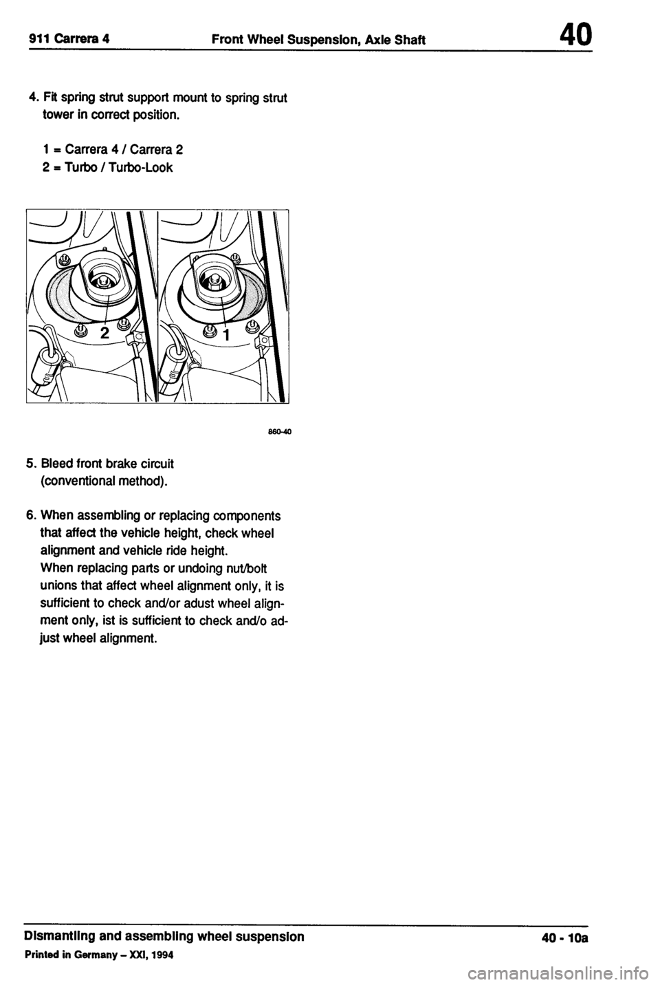 PORSCHE 964 1987 2.G Service Workshop Manual 4 