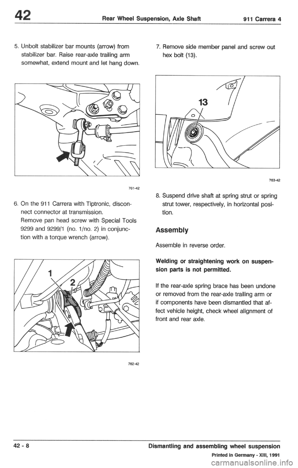 PORSCHE 964 1987 2.G Service Workshop Manual 4 