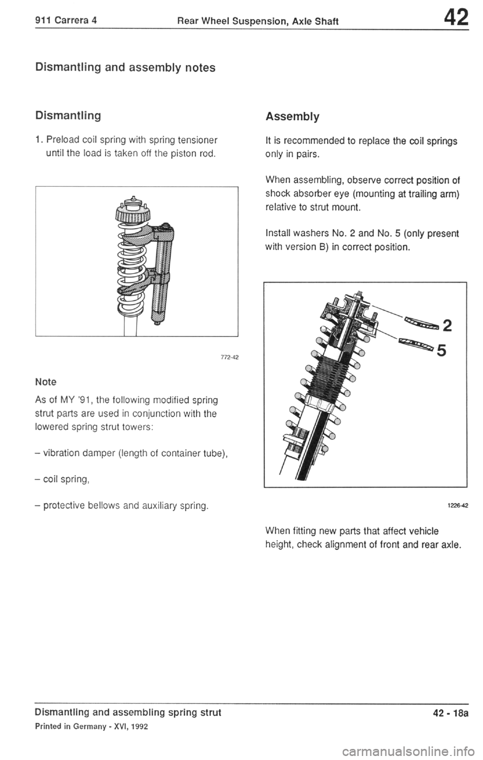 PORSCHE 964 1987 2.G Service Workshop Manual 4 