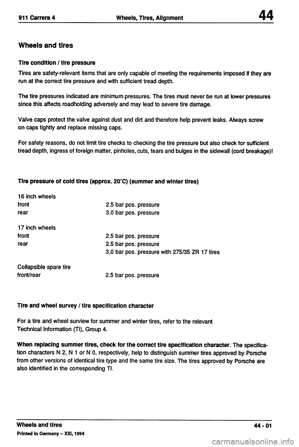 PORSCHE 964 1987 2.G Service Workshop Manual 4 