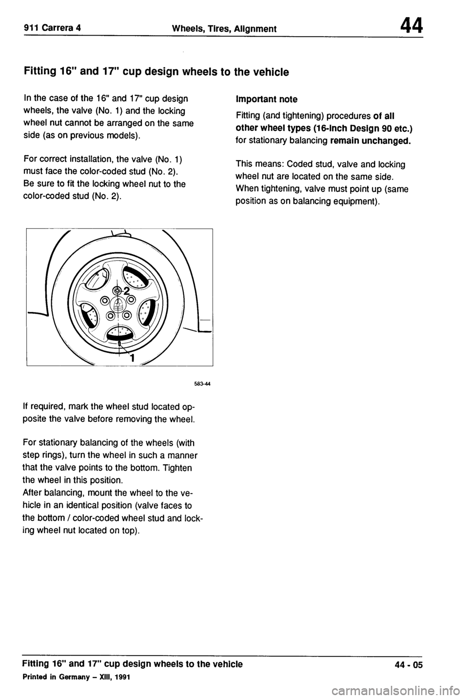 PORSCHE 964 1987 2.G Service Workshop Manual 4 