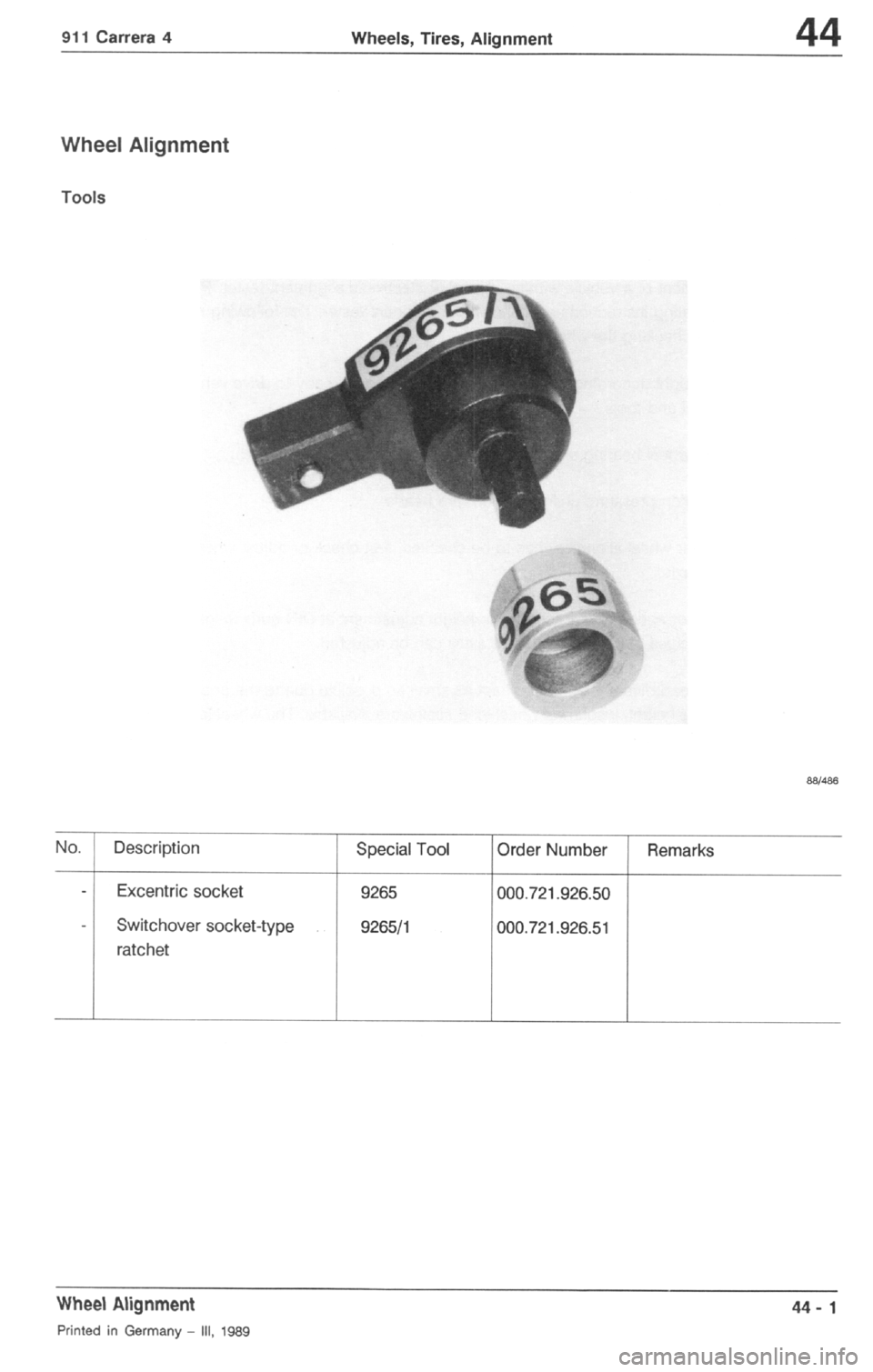 PORSCHE 964 1987 2.G Service Workshop Manual 4 