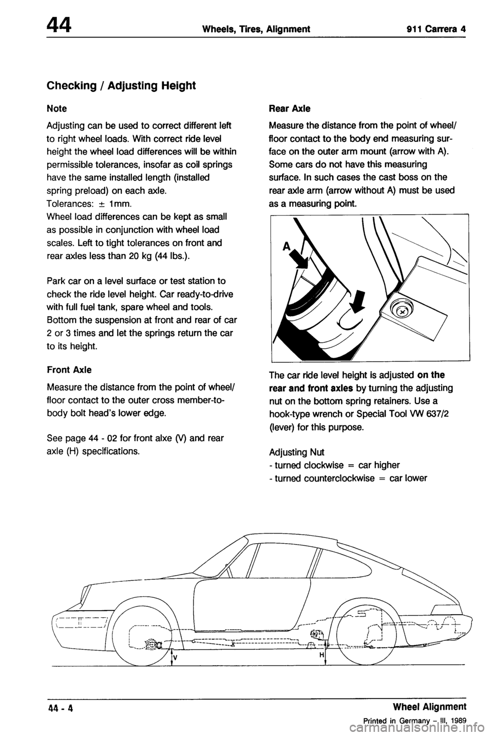 PORSCHE 964 1987 2.G Service Workshop Manual 4 