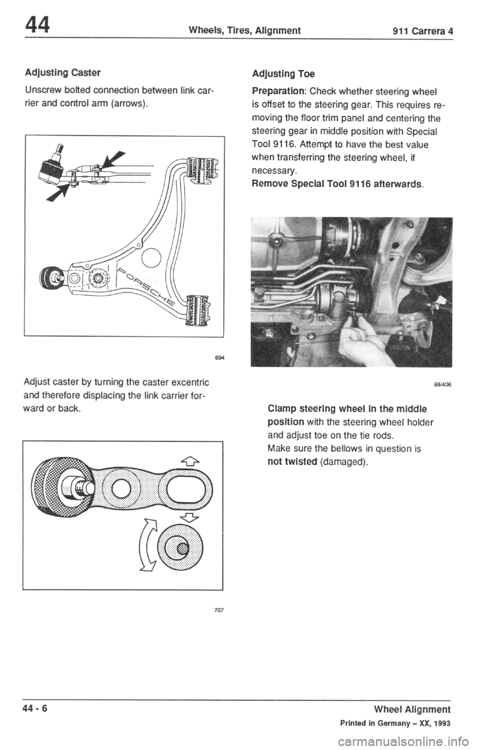 PORSCHE 964 1987 2.G Service Workshop Manual 4 