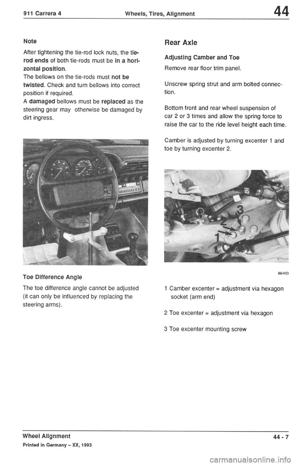 PORSCHE 964 1987 2.G Service Workshop Manual 4 