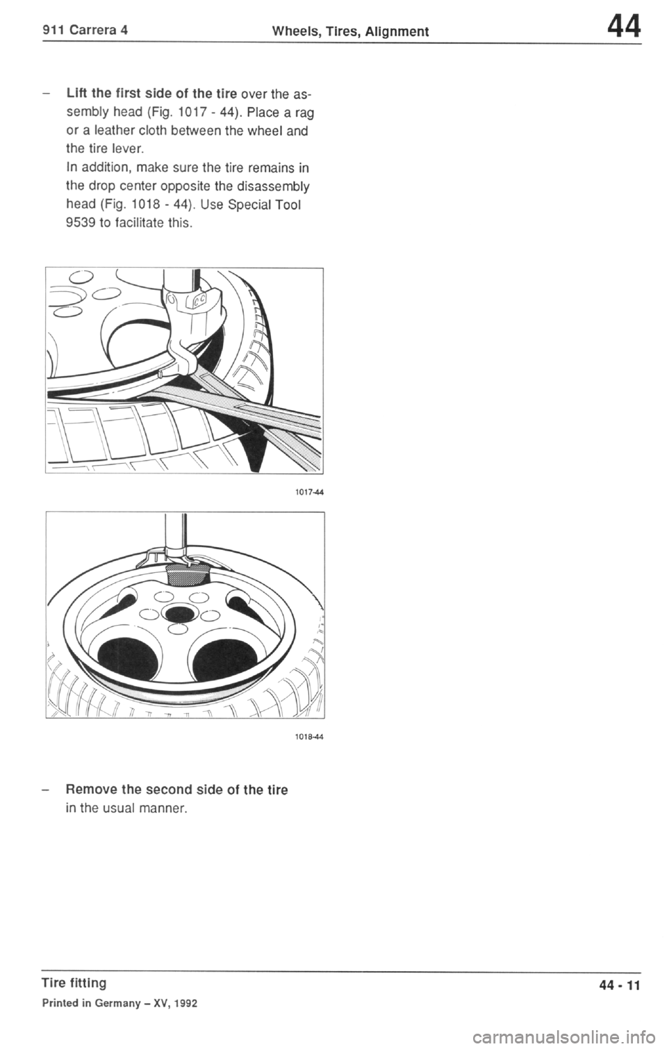 PORSCHE 964 1987 2.G Service Workshop Manual 4 