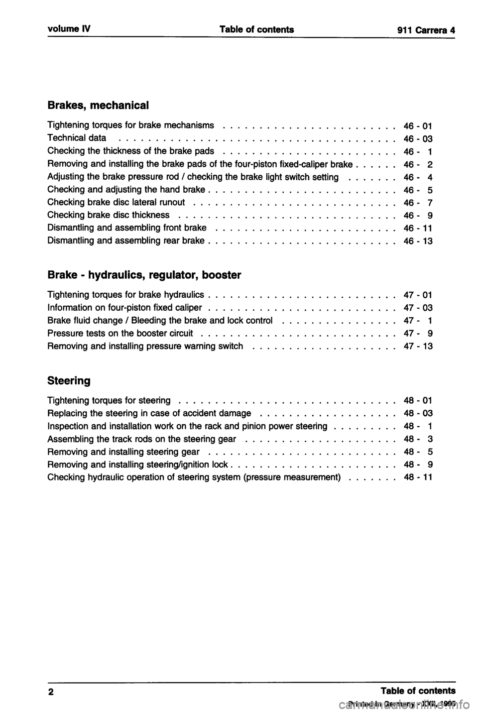 PORSCHE 964 1987 2.G Service Workshop Manual 4 