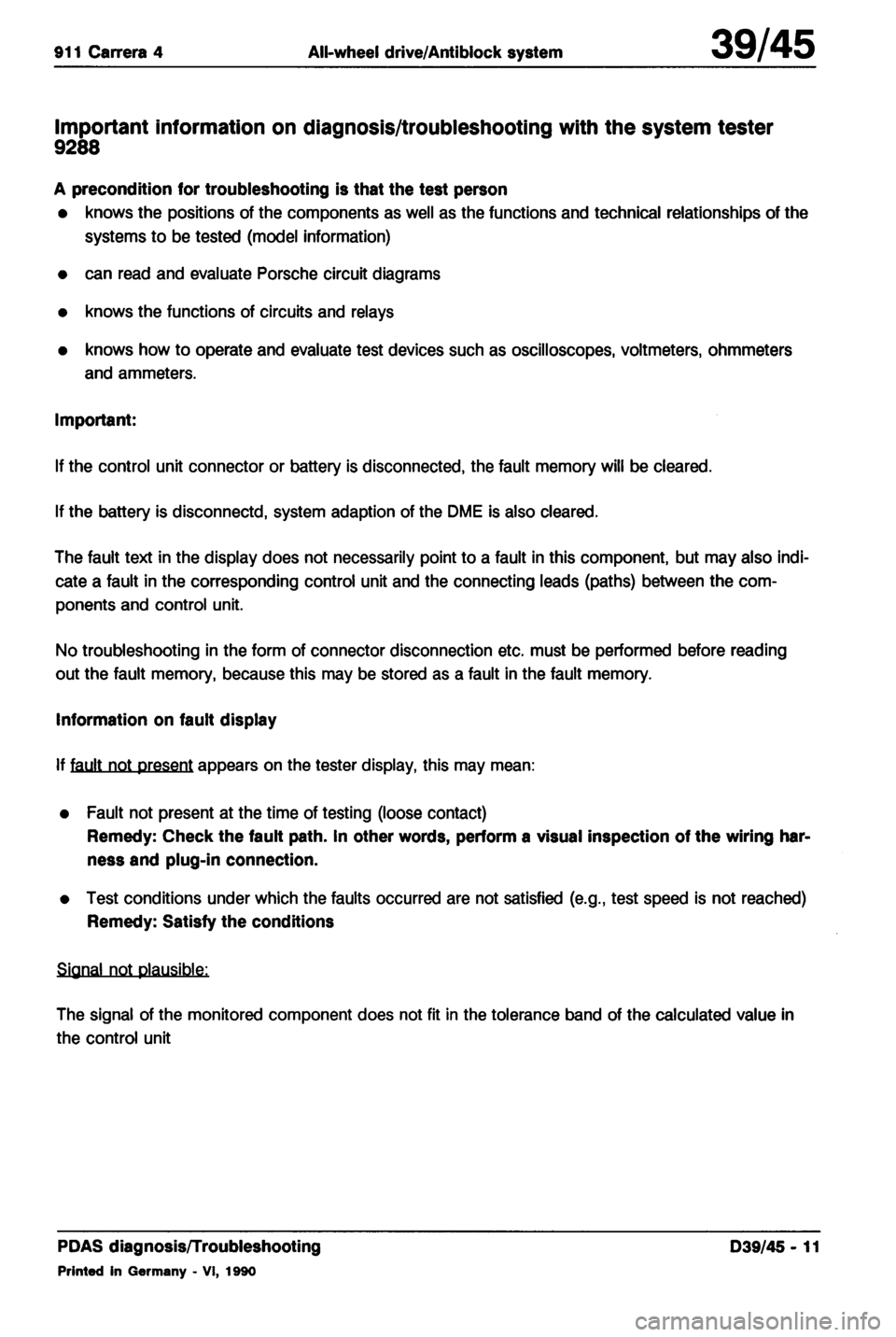 PORSCHE 964 1987 2.G Service Workshop Manual 4 