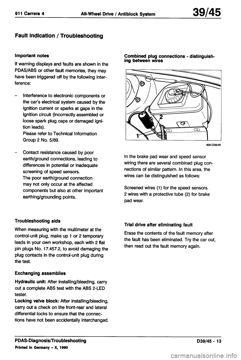 PORSCHE 964 1987 2.G Service Workshop Manual 4 