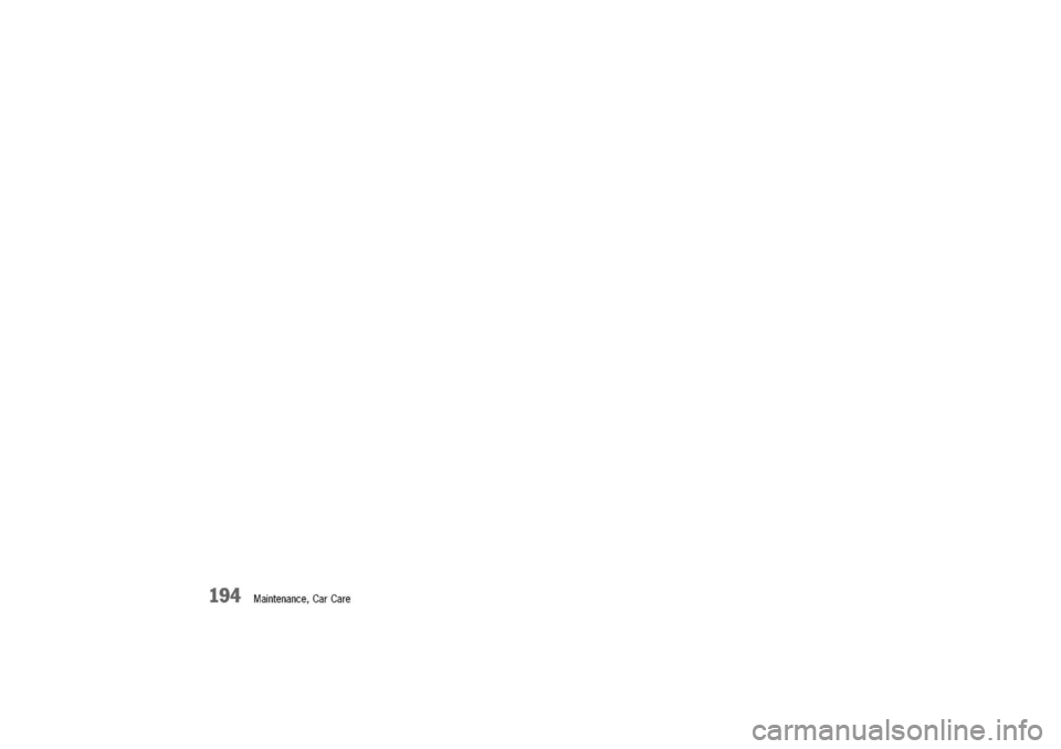 PORSCHE 911 CARRERA 2003 4.G Owners Manual 
194Maintenance,CarCare 