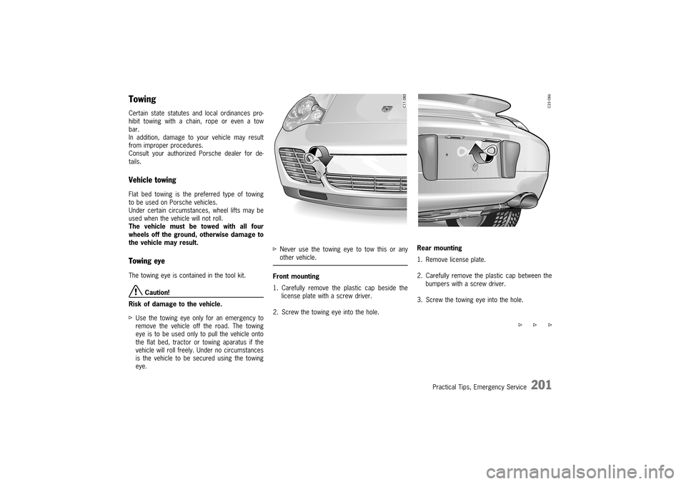 PORSCHE 911 TURBO 2003 4.G Owners Manual 2"8
 

 


    6

 
 
       


2
"

"

" " 

8